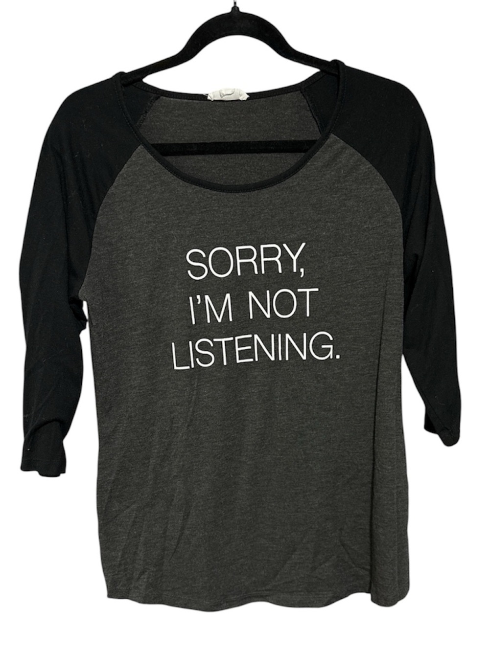 WAREHOUSE ONE Not Listening Baseball Tee